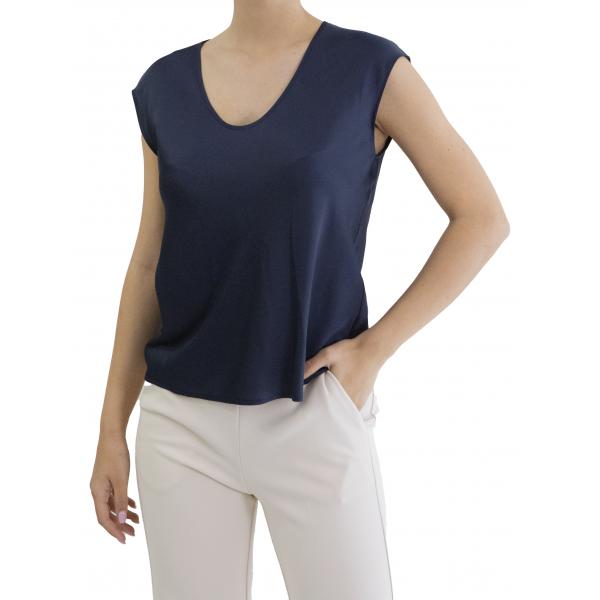 Top monocolour con scollo a U Imperial